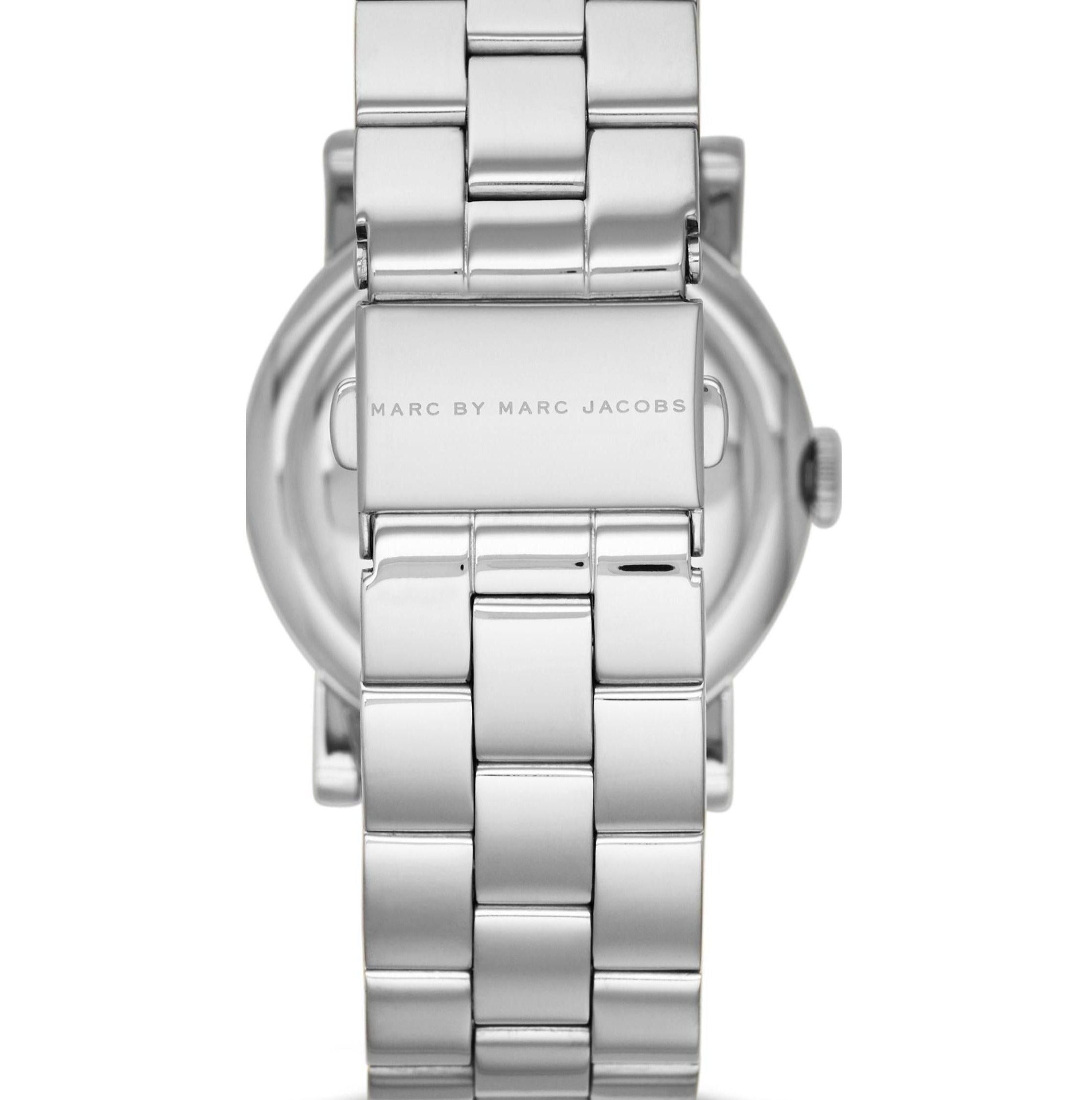 Marc Jacobs Amy Red Dial Silver Steel Strap Watch for Women - MBM3302