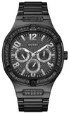 Guess Duke Glitz Crystals Black Dial Black Steel Strap Watch For Men - GW0576G3