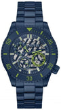 Guess Axle Multifunction Navy Blue Dial Blue Steel Strap Watch For Men - GW0488G4