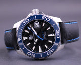 Tag Heuer Aquaracer Calibre 5 Automatic Black Dial Black Nylon Strap Watch for Men - WAY211B.FC6363