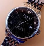 Tissot Le Locle Powermatic 80 Black Dial Silver Steel Strap Watch For Men - T006.407.11.053.00
