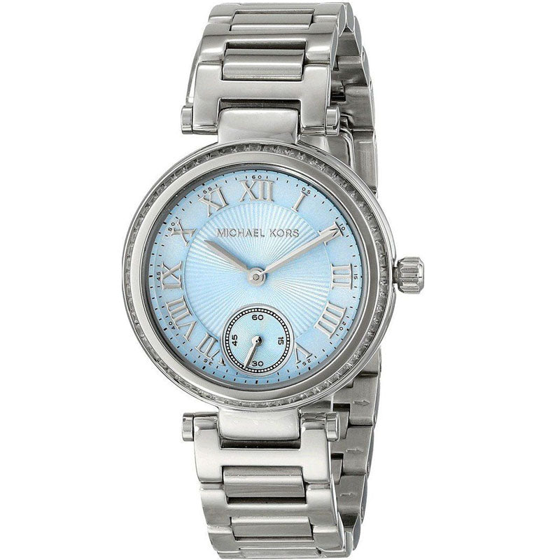 Michael Kors Skylar Quartz Blue Dial Silver Steel Strap Watch For Women - MK5988