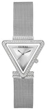 Guess Fame Diamonds Silver Dial Silver Mesh Bracelet Watch for Women - GW0508L1