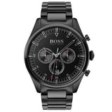 Hugo Boss Pioneer Black Dial Black Steel Strap Watch for Men - 1513714