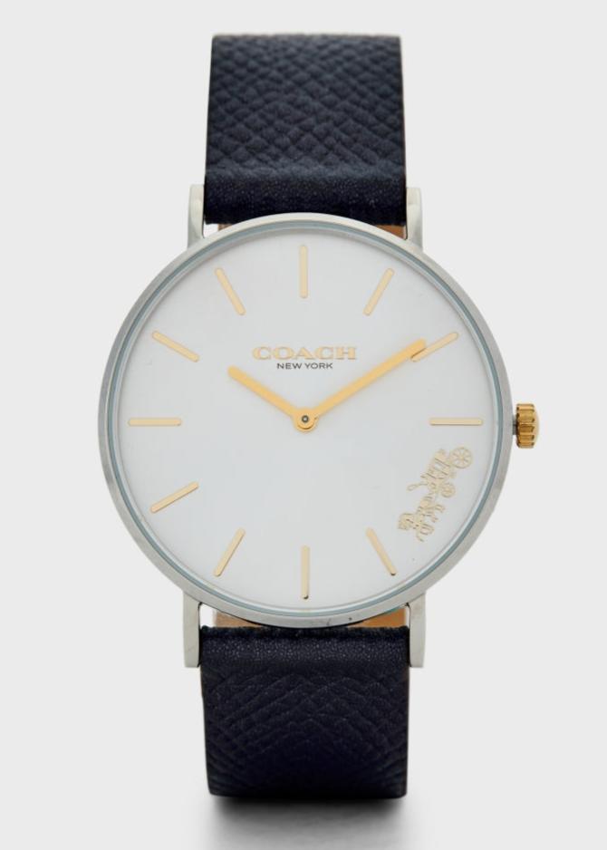 Coach Perry White Dial Blue Leather Strap Watch for Women - 14503156