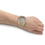 Guess Viva Diamonds Gold Dial Gold Steel Strap Watch for Women - W0111L2