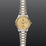 Tudor Style Automatic Diamonds Gold Dial Two Tone Steel Strap Watch for Men - M12713-0007