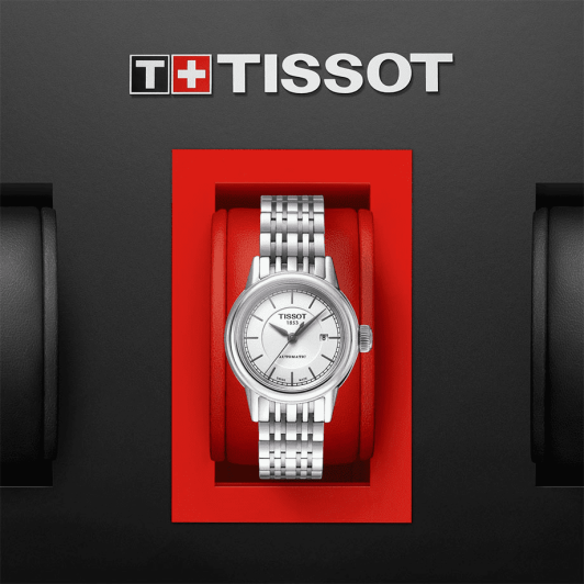 Tissot T Classic Carson Automatic White Dial Silver Steel Strap Watch For Women - T085.207.11.011.00