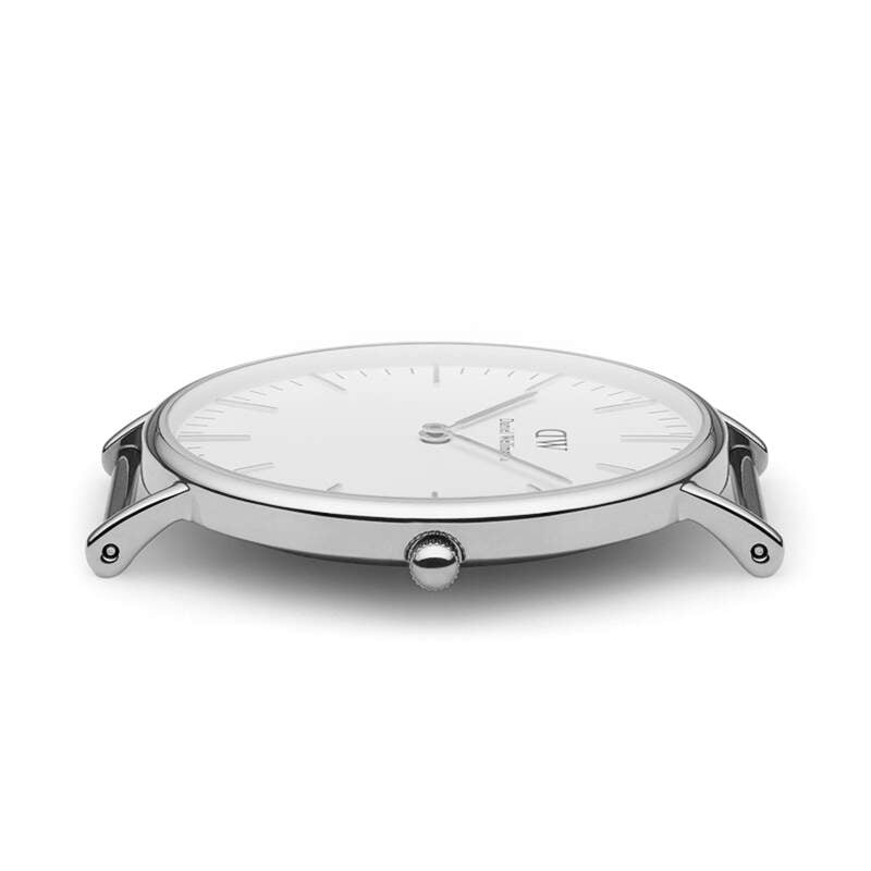 Daniel Wellington Classic Southampton White Dial Three Tone Nylon Strap Watch For Women - DW00100050