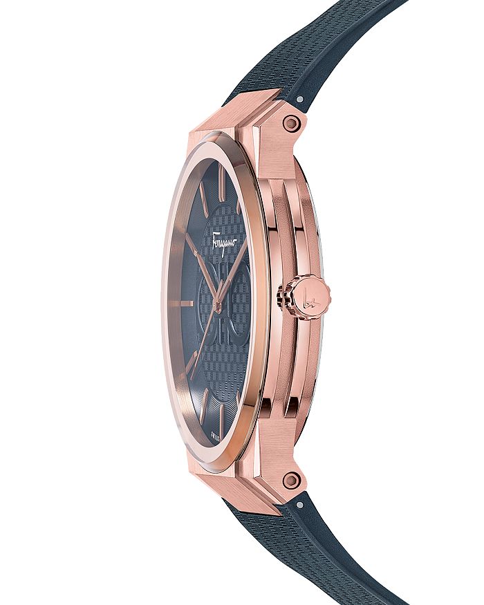 Salvatore Ferragamo Sapphire Black Dial Black Silicone Strap Watch for Men - SFHP00420