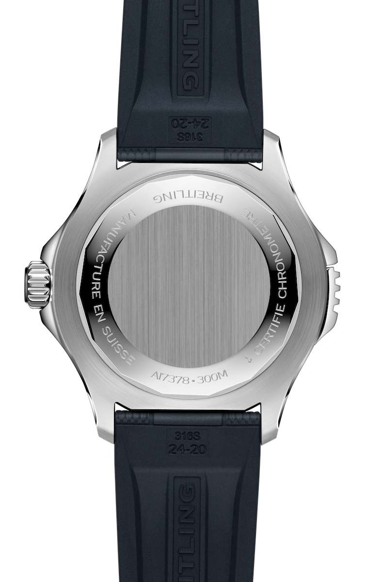 Breitling Superocean Automatic 46 Blue Dial Blue Rubber Strap Watch for Men - A17378E71C1S1