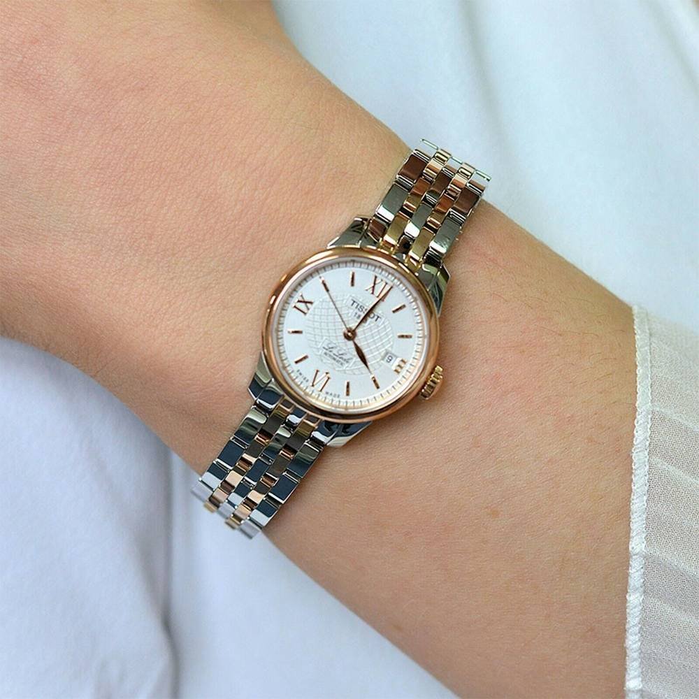 Tissot Le Locle Automatic Small Lady Silver Dial Two Tone Steel Strap Watch For Women - T41.2.183.33