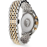 Emporio Armani Tazio Chronograph Blue Dial Gold & Silver Stainless Steel Strap Watch For Men - AR8030