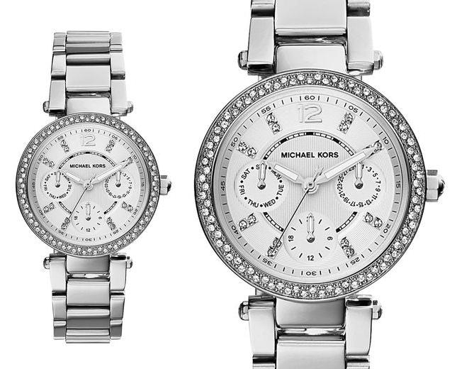 Michael Kors Parker Silver Dial Silver Steel Strap Watch for Women - MK5615