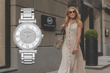 Michael Kors Catlin Silver Dial Silver Steel Strap Watch for Women - MK3355