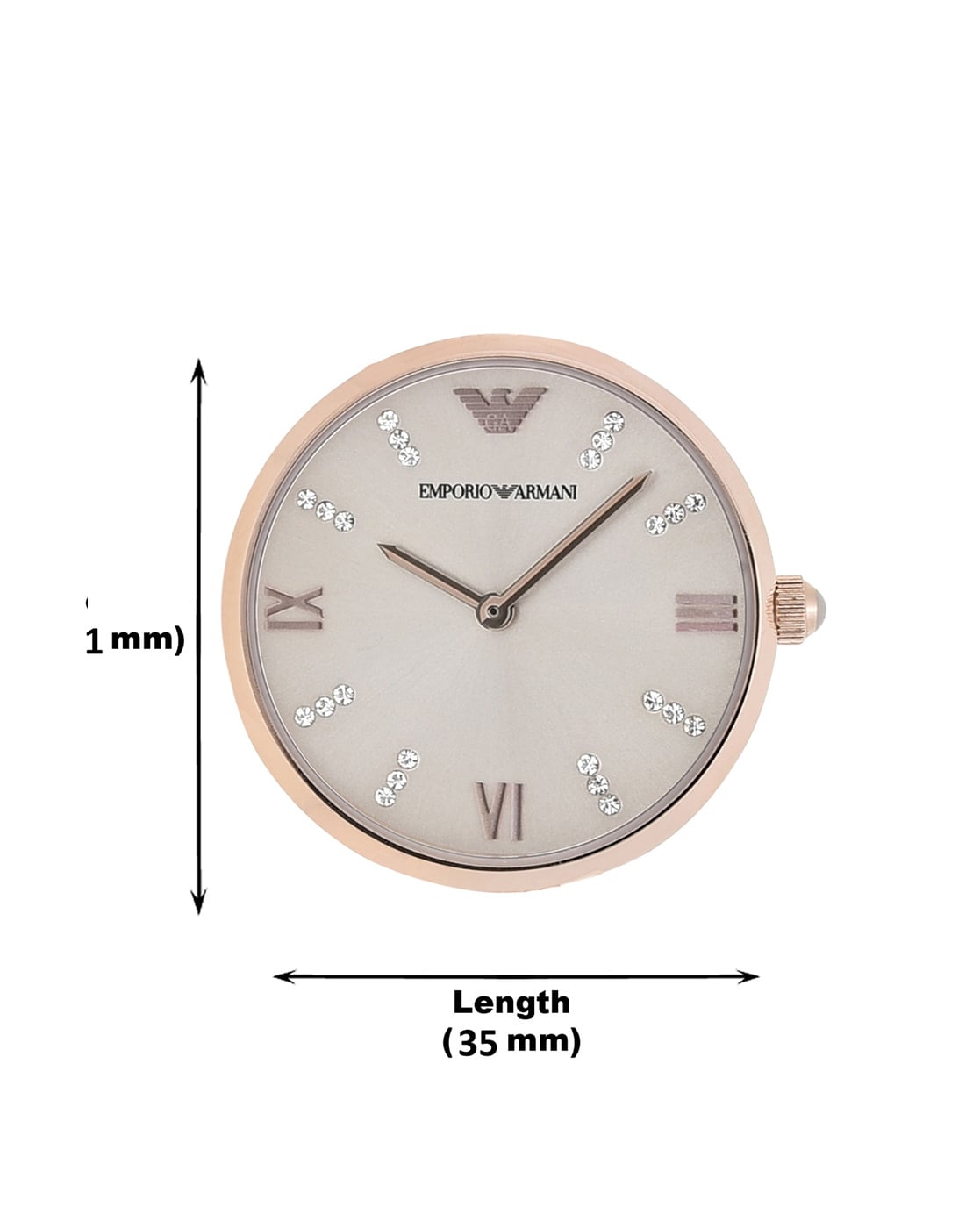 Emporio Armani T-Bar Gianni Rose Gold Dial Rose Gold Steel Strap Watch For Women - AR11059