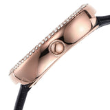 Emporio Armani Rosa Quartz Mother Of Pearl White Dial Black Leather Strap Watch For Women - AR11356