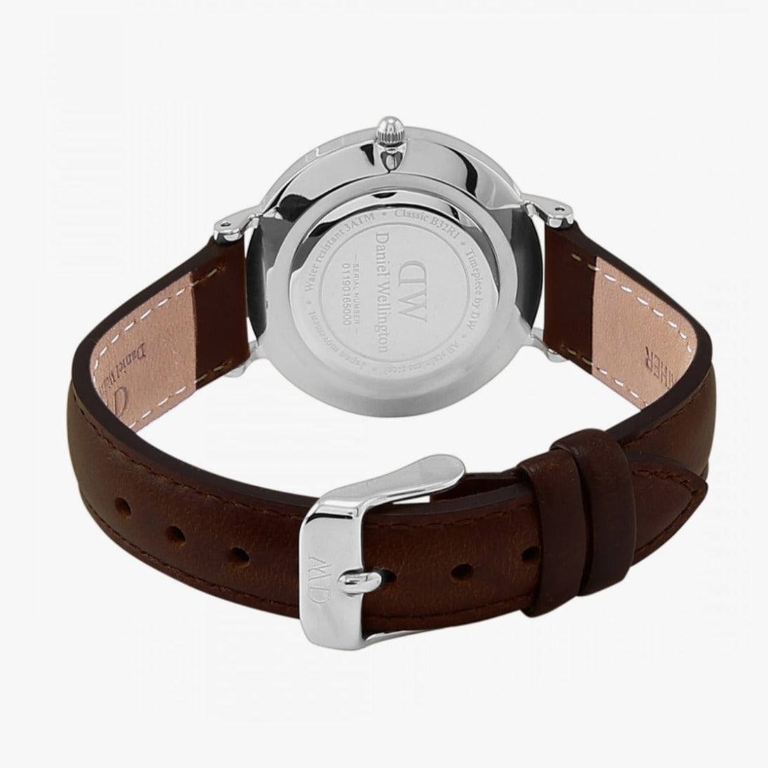 Daniel Wellington Classic Petite Bristol Black Dial Brown Leather Strap Watch For Women - DW00100233