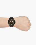 Fossil Nate Chronograph Brown Dial Brown Leather Strap Watch for Men - JR1511