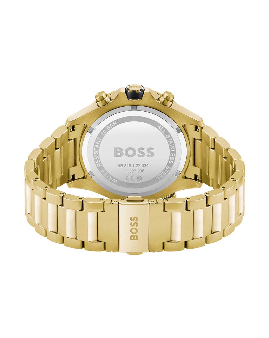 Hugo Boss Ikon Blue Dial Gold Steel Strap Watch for Men - 1513340
