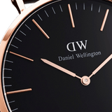 Daniel Wellington Classic Roselyn Black Dial Maroon Nylon Strap Watch For Women - DW00100273