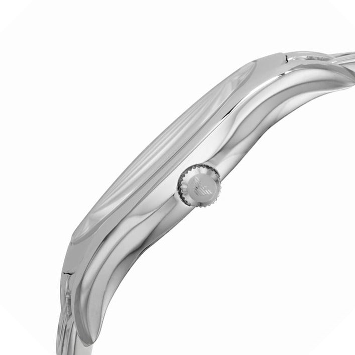 Emporio Armani Valente Chronograph Blue Dial Silver Steel Strap Watch For Men - AR1789