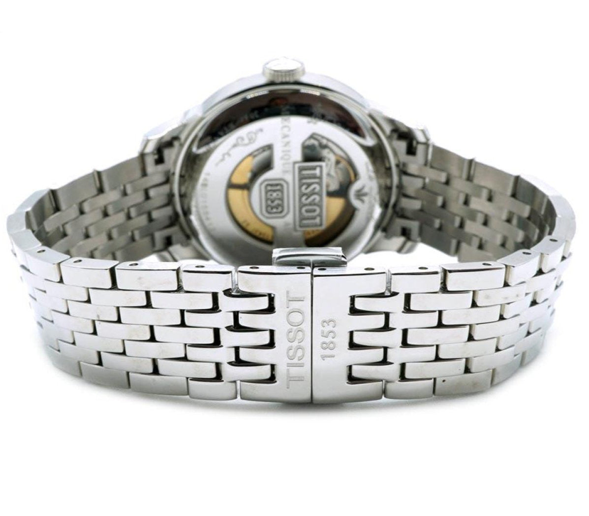 Tissot T Classic Le Locle Powermatic 80 Black Dial Silver Steel Strap Watch For Women - T41.1.483.53