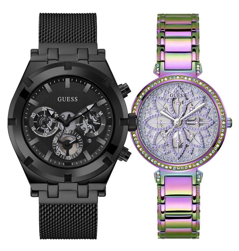 Guess Lily Analog Purple Dial Purple Steel Strap Watch For Women - GW0528L4