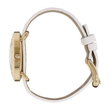 Marc Jacobs Amy White Dial White Leather Strap Watch for Women - MBM1150