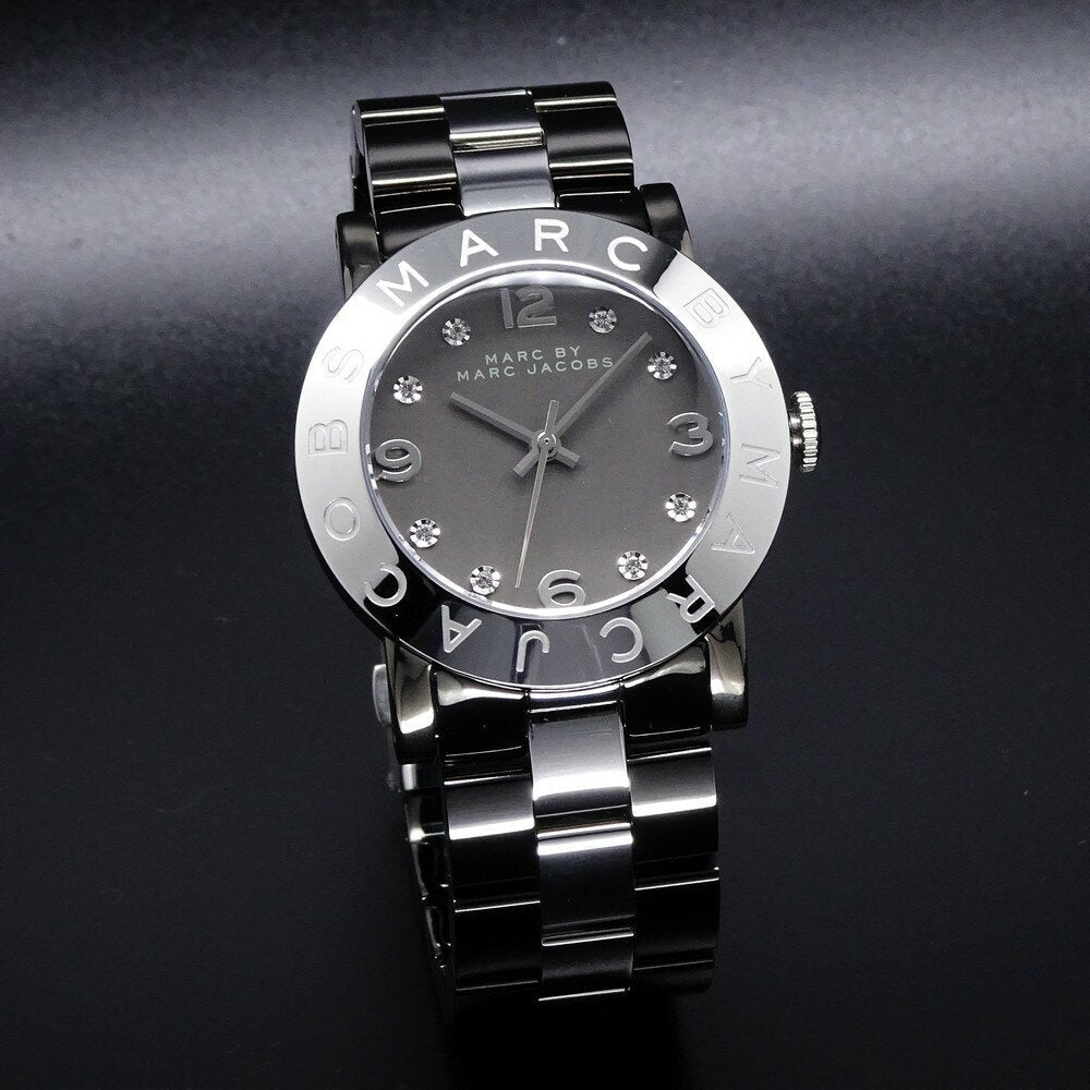 Marc Jacobs Amy Grey Dial Grey Steel Strap Watch for Women - MBM3196