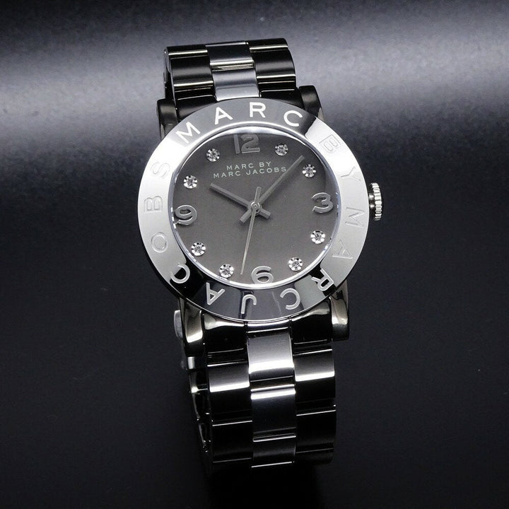 Marc Jacobs Amy Grey Dial Grey Steel Strap Watch for Women - MBM3196