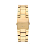 Guess Horizon Chronograph Black Dial Gold Steel Strap Watch For Men - W0379G4