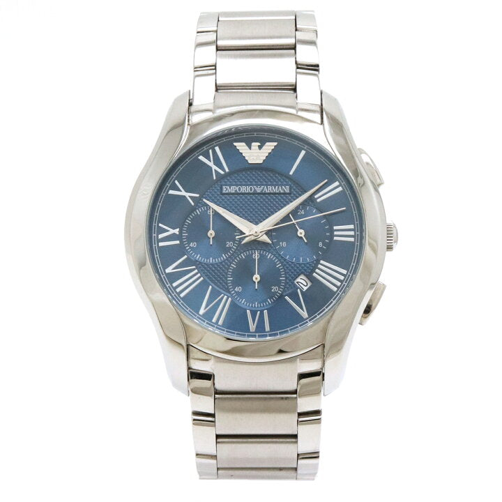Emporio Armani Chronograph Quartz Blue Dial Silver Steel Strap Watch For Men - AR11082