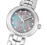 Tag Heuer Link Trilogy Cameron Diaz Diamonds Mother of Pearl Dial Silver Steel Strap Watch for Women - WAT1419.BA0954