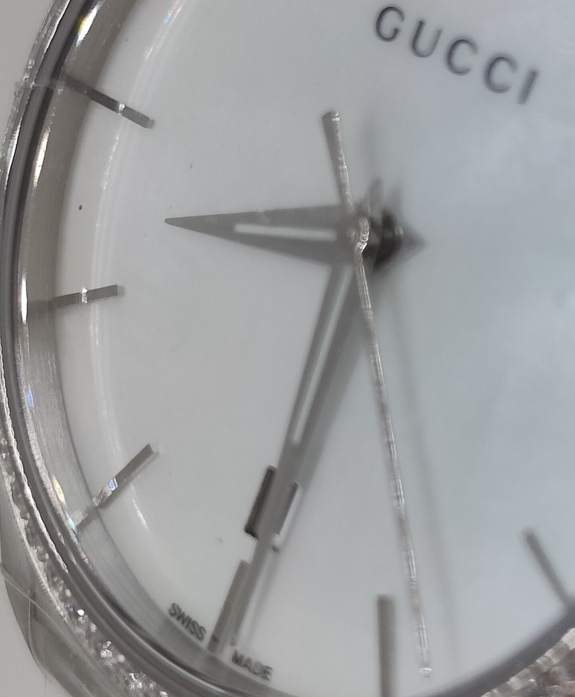 Gucci G Timeless Mother of Pearl White Dial Silver Steel Strap Watch For Women - YA126444