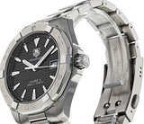 Tag Heuer Aquaracer Automatic Black Dial Silver Steel Strap Watch for Men - WAY2110.BA0928