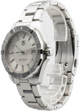 Tag Heuer Aquaracer Quartz White Dial Silver Steel Strap Watch for Men - WAY1111.BA0928