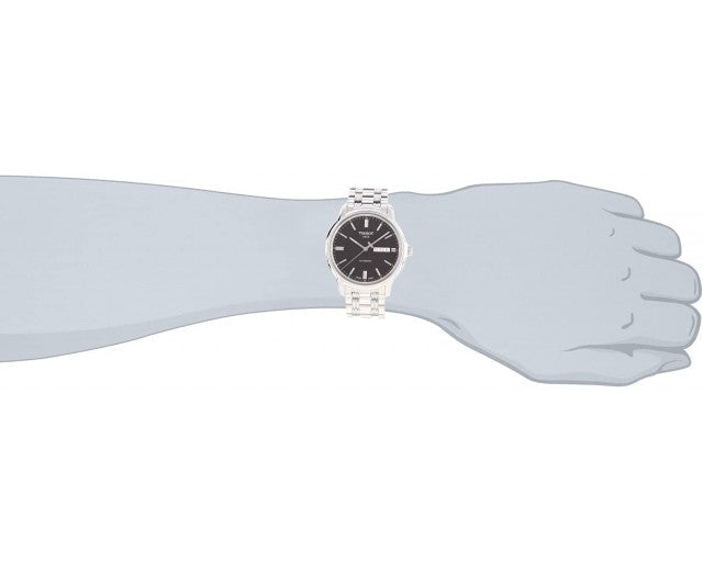 Tissot Automatics III Black Dial Silver Steel Strap Watch For Men - T065.430.11.051.00
