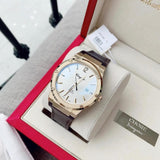 Salvatore Ferragamo F-80 Classic White Dial Brown Leather Strap Watch for Men - SFDT00819