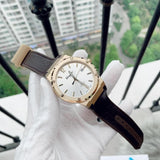 Salvatore Ferragamo F-80 Classic White Dial Brown Leather Strap Watch for Men - SFDT00819