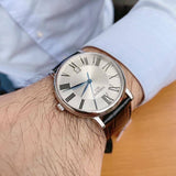 Tissot Carson Premium Silver Dial Black Leather Strap Watch For Men - T122.410.16.033.00