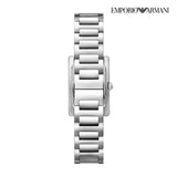 Emporio Armani Empire Mother of Pearl Dial Silver Steel Strap Watch For Women - AR11625
