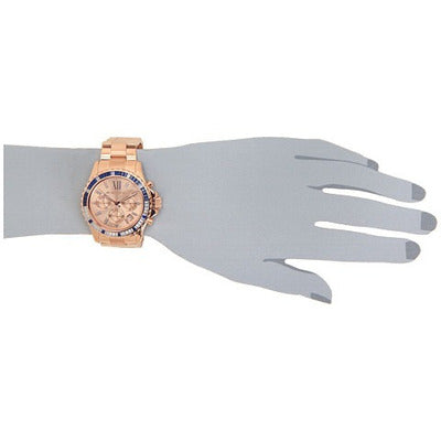 Michael Kors Everest Chronograph Rose Gold Dial Rose Gold Steel Strap Watch For Women - MK5755