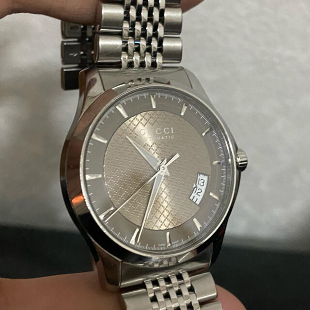 Gucci G Timeless Automatic Brown Dial Silver Steel Strap Watch For Women - YA126431A