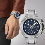 Tissot T Race Chronograph Blue Dial Silver Steel Strap Watch For Men - T141.417.11.041.00