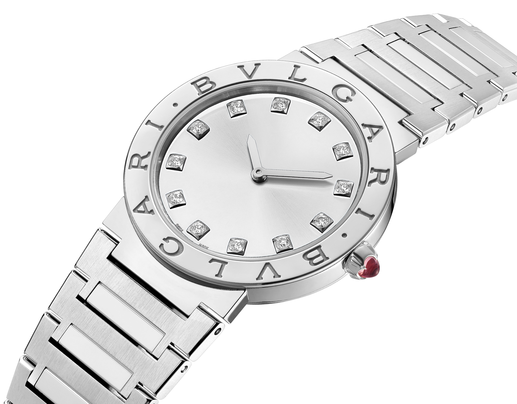 Bvlgari Bvlgari Bvlgari Lady Diamonds Silver Dial Silver Steel Strap Watch for Women - BVLGARI103696