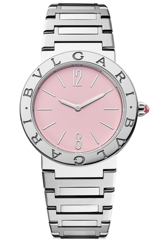 Bvlgari Bvlgari Bvlgari Quartz Pink Dial Silver Steel Strap Watch for Women - BVLGARI103711