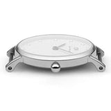 Daniel Wellington Classy Bristol White Dial Brown Leather Strap Watch For Women - DW00100070