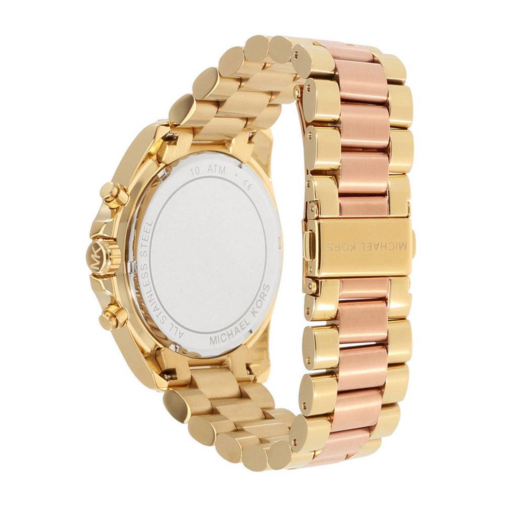 Michael Kors Bradshaw Gold Dial Two Tone Steel Strap Watch for Women - MK6359