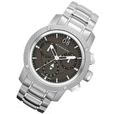 Burberry Utilitarian Chronograph Black Dial Silver Steel Strap Watch For Men - BU9800